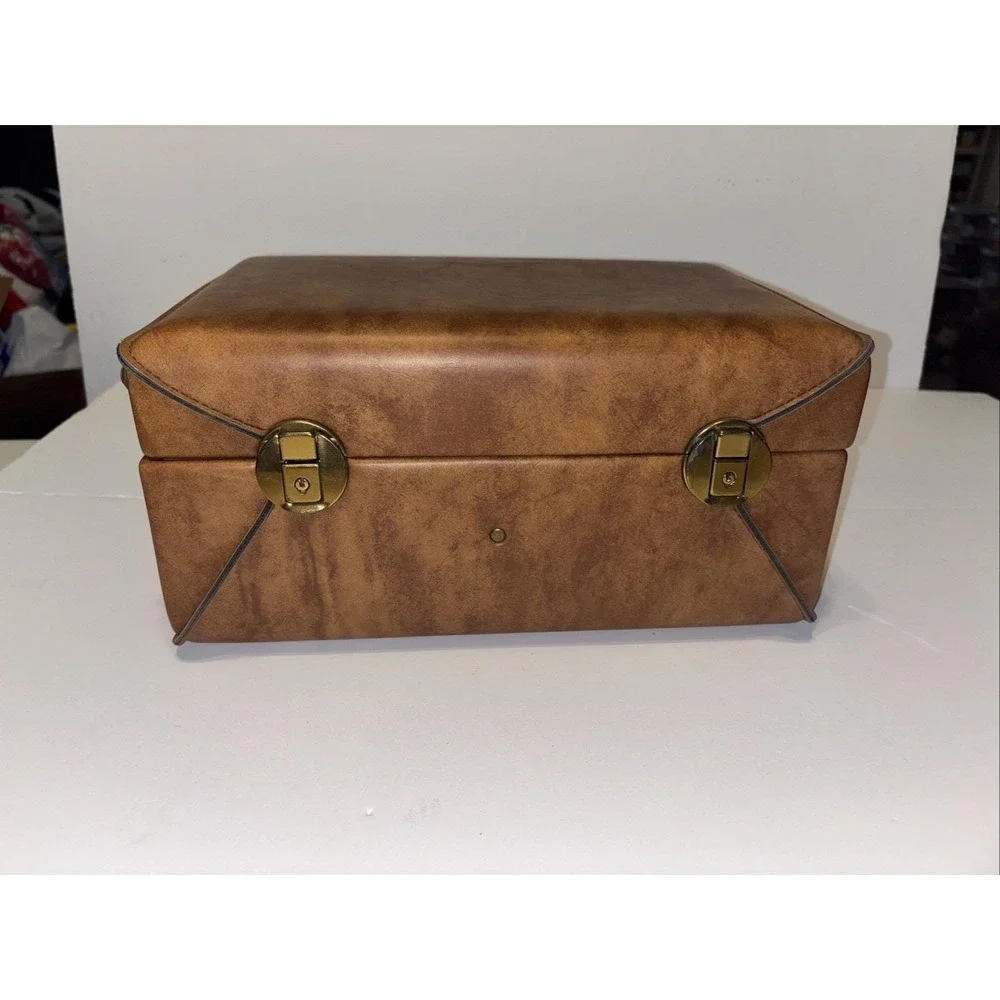 Vintage Benchmark Travel Bars Two Bottle Bar Brown Picnic